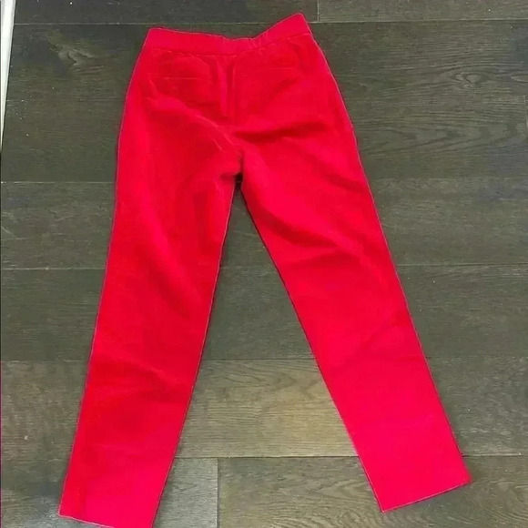 Talbots Red Velvet Slim Ankle Pants - Size 2 - Picture 1 of 3